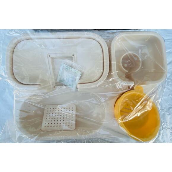 MewMew Milk & Bread Water Grain Double Bowl Cats Small Dogs Water Food Bowls - Picture 3 of 9